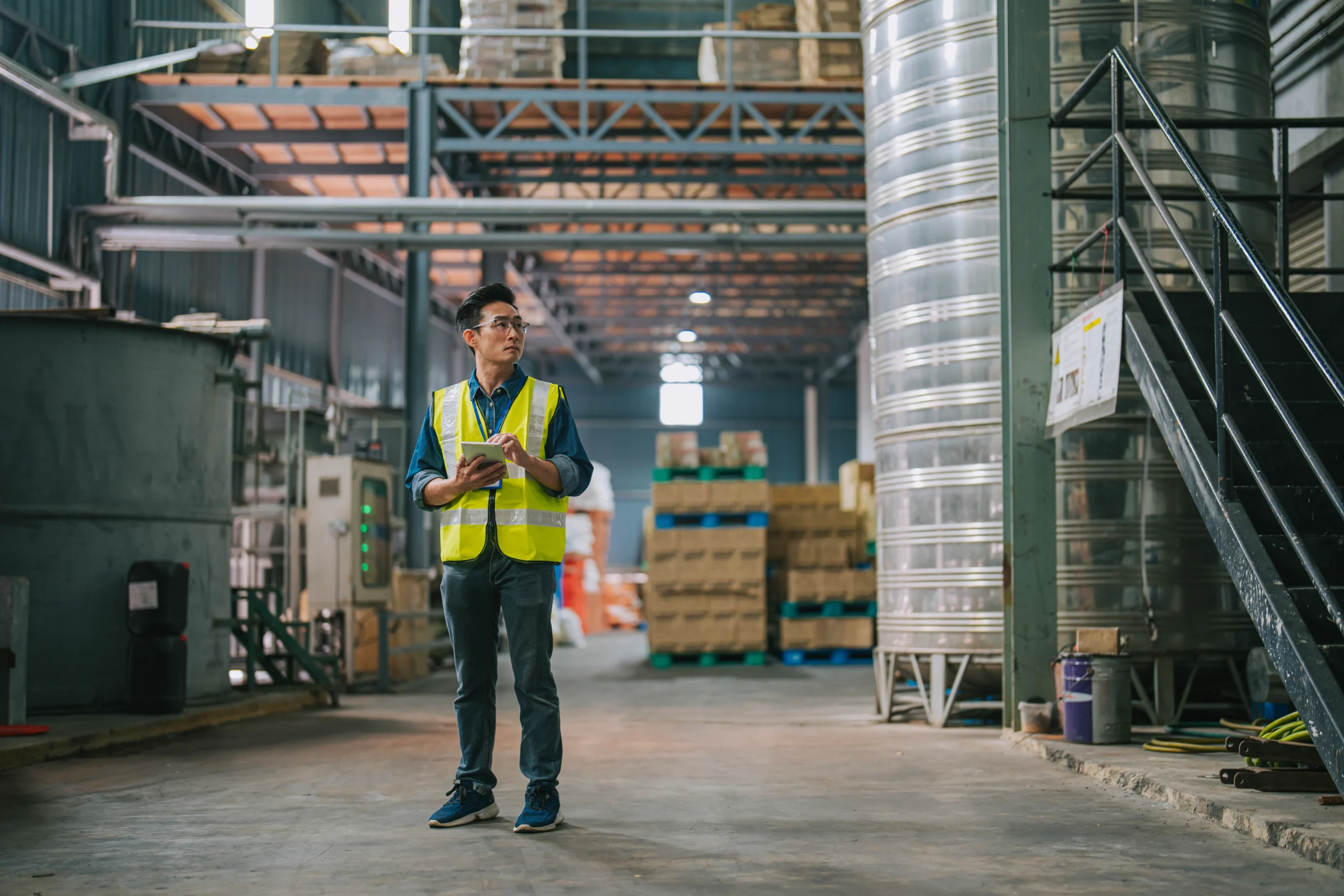 Hazard identification in a warehouse