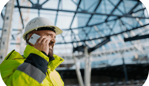 Manager on phone